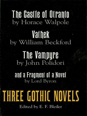 cover image of Three Gothic Novels